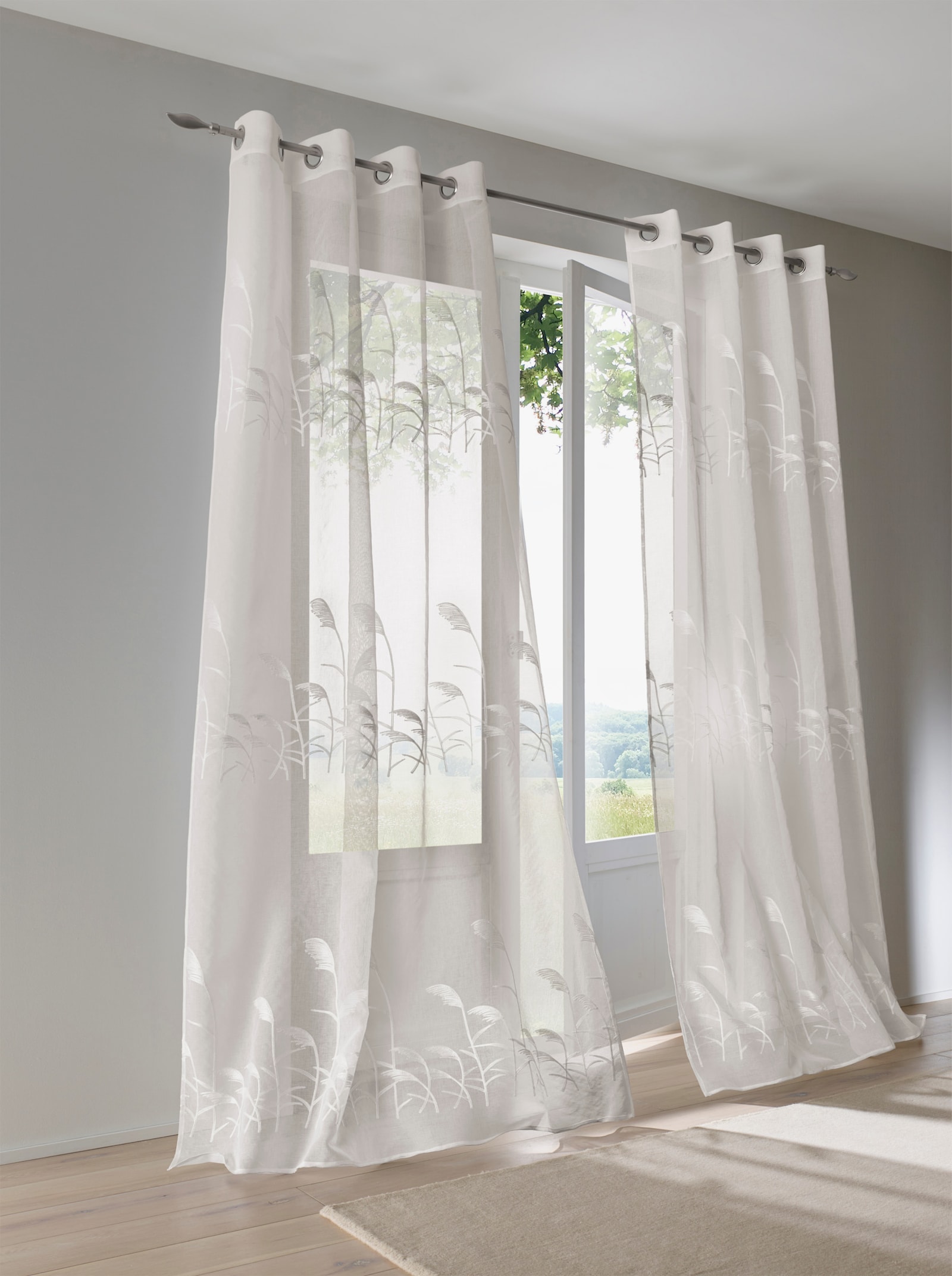 heine home Decoratieve vitrage - offwhite