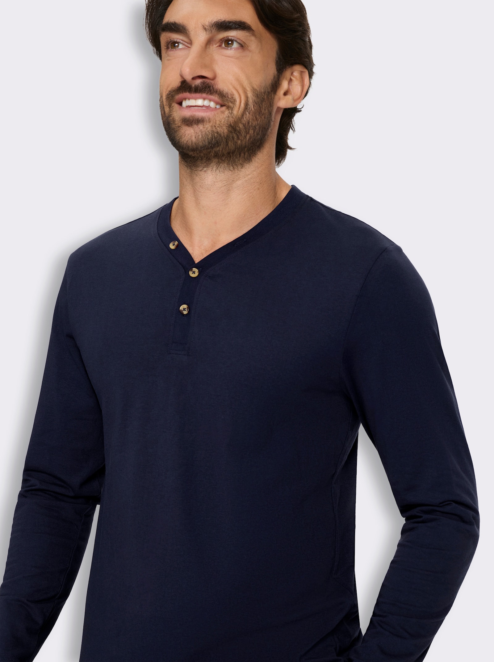 Langarmshirt im Doppelpack - marine + jade