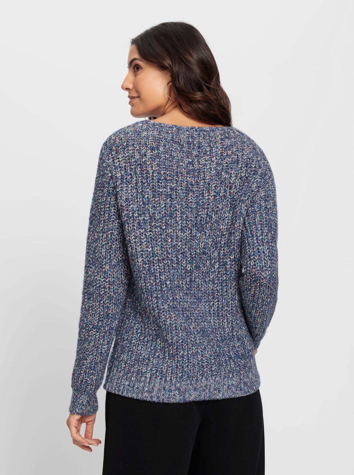 Pullover - rauchblau-meliert