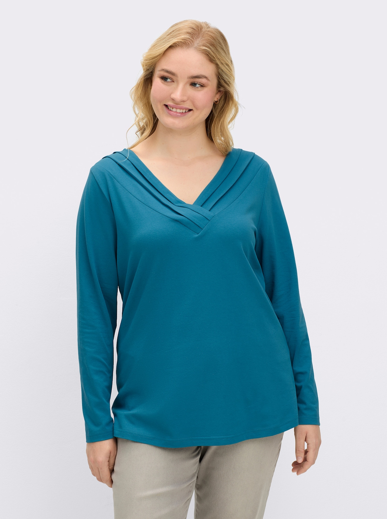sheego by Joe Browns Langarmshirt - topas