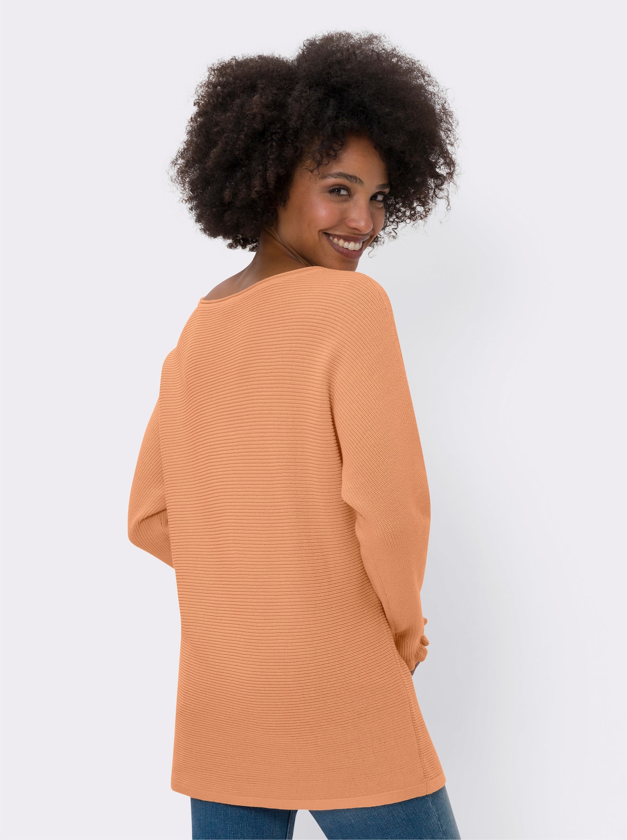 heine Pullover met ronde hals - apricot