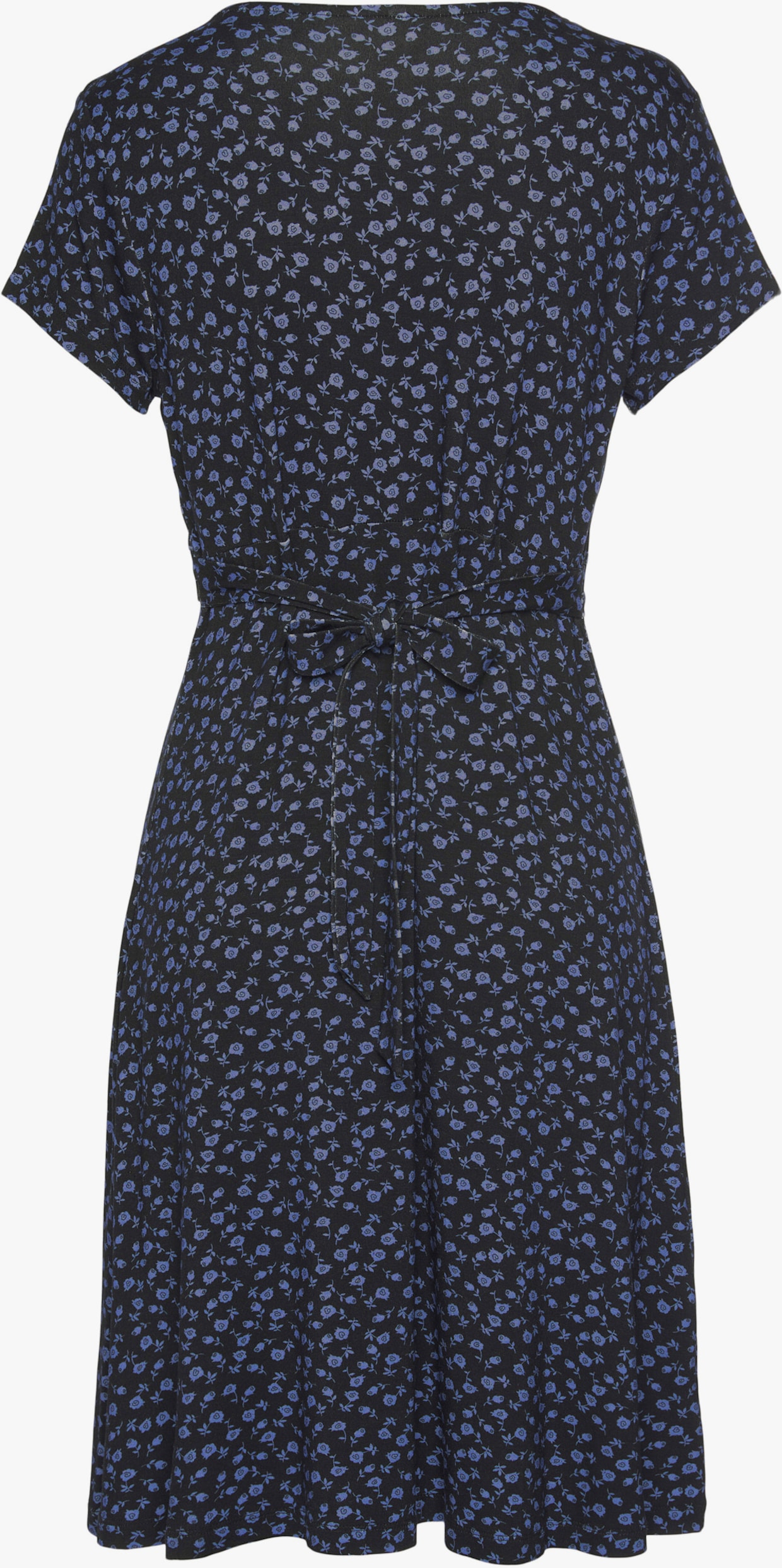 Vivance Robe en jersey - noir-bleu à fleurs