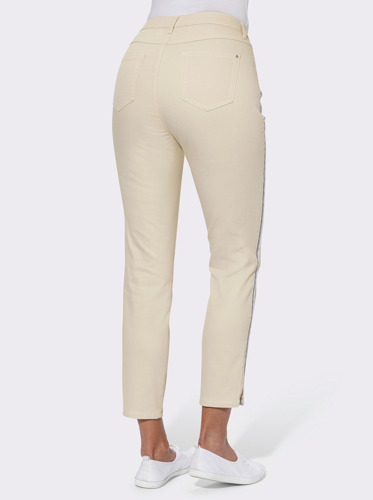 Jean 7/8 - beige-coloris denim