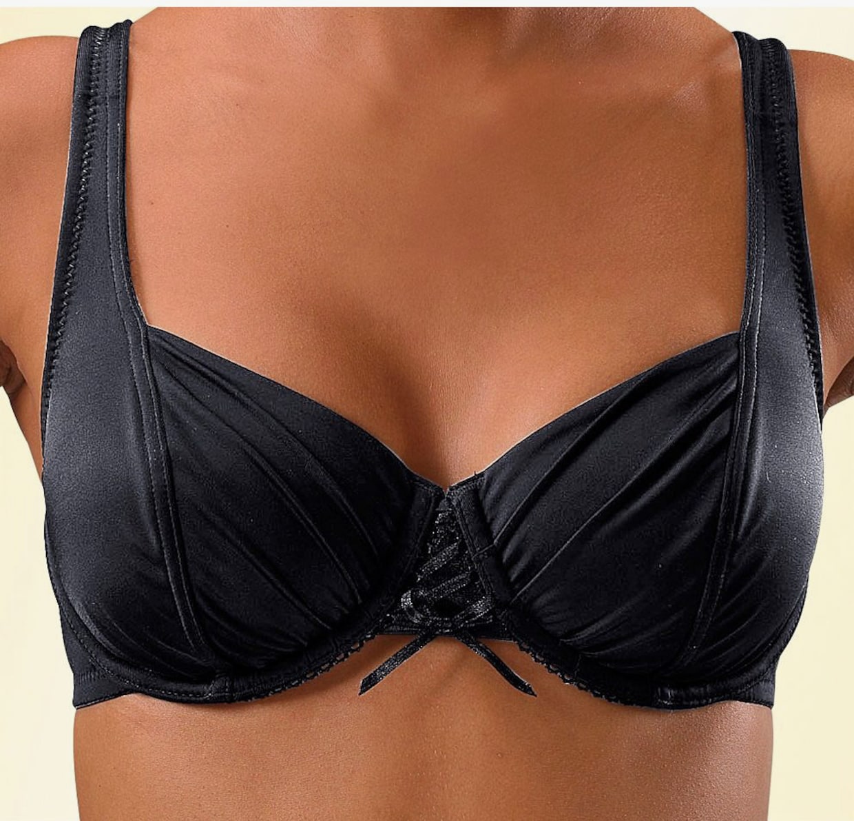 petite fleur soutien-gorge décolleté - blanc + noir