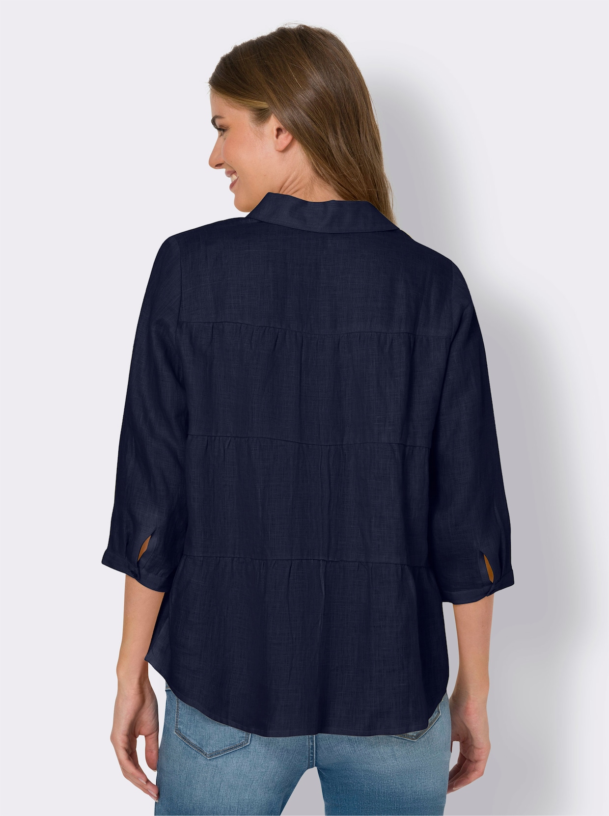 heine Linnen blouse - marine