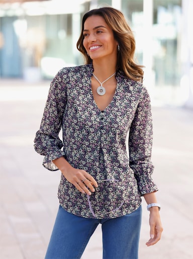 Blouse - marine/lavendel