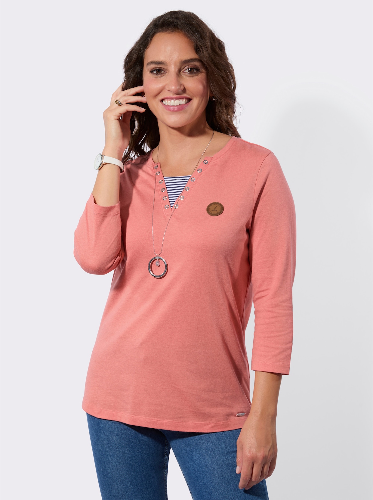 3/4-Arm-Shirt - flamingo