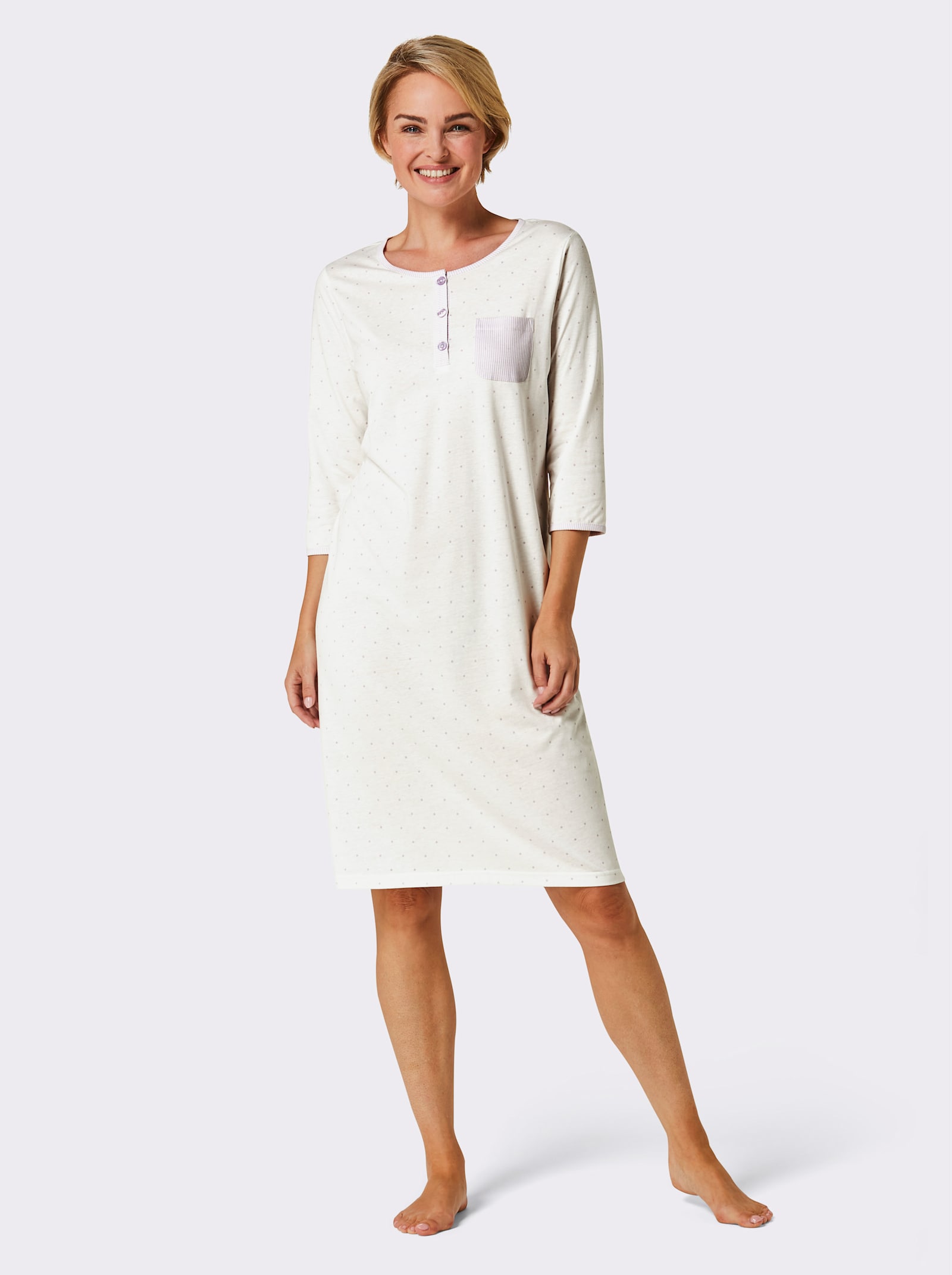 wäschepur Noční košile - ecru-šeříková