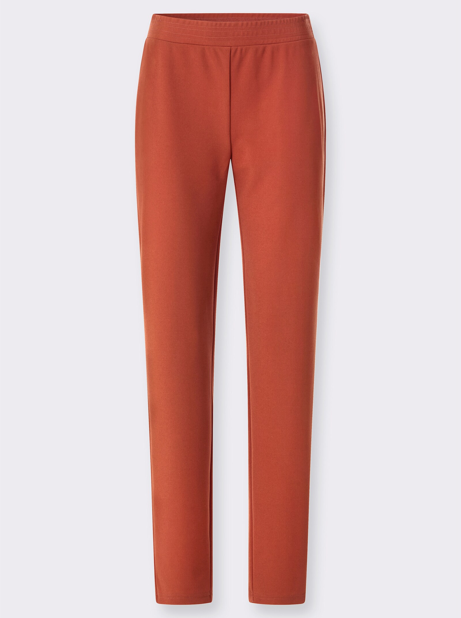 Schlupfhose in gerader Form - rostrot