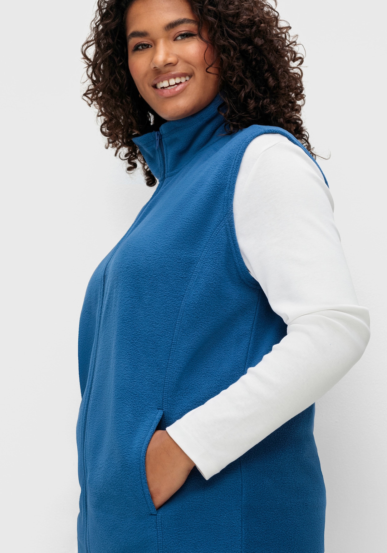 Fleeceweste mit Antipilling-Ausrüstung - nachtblau