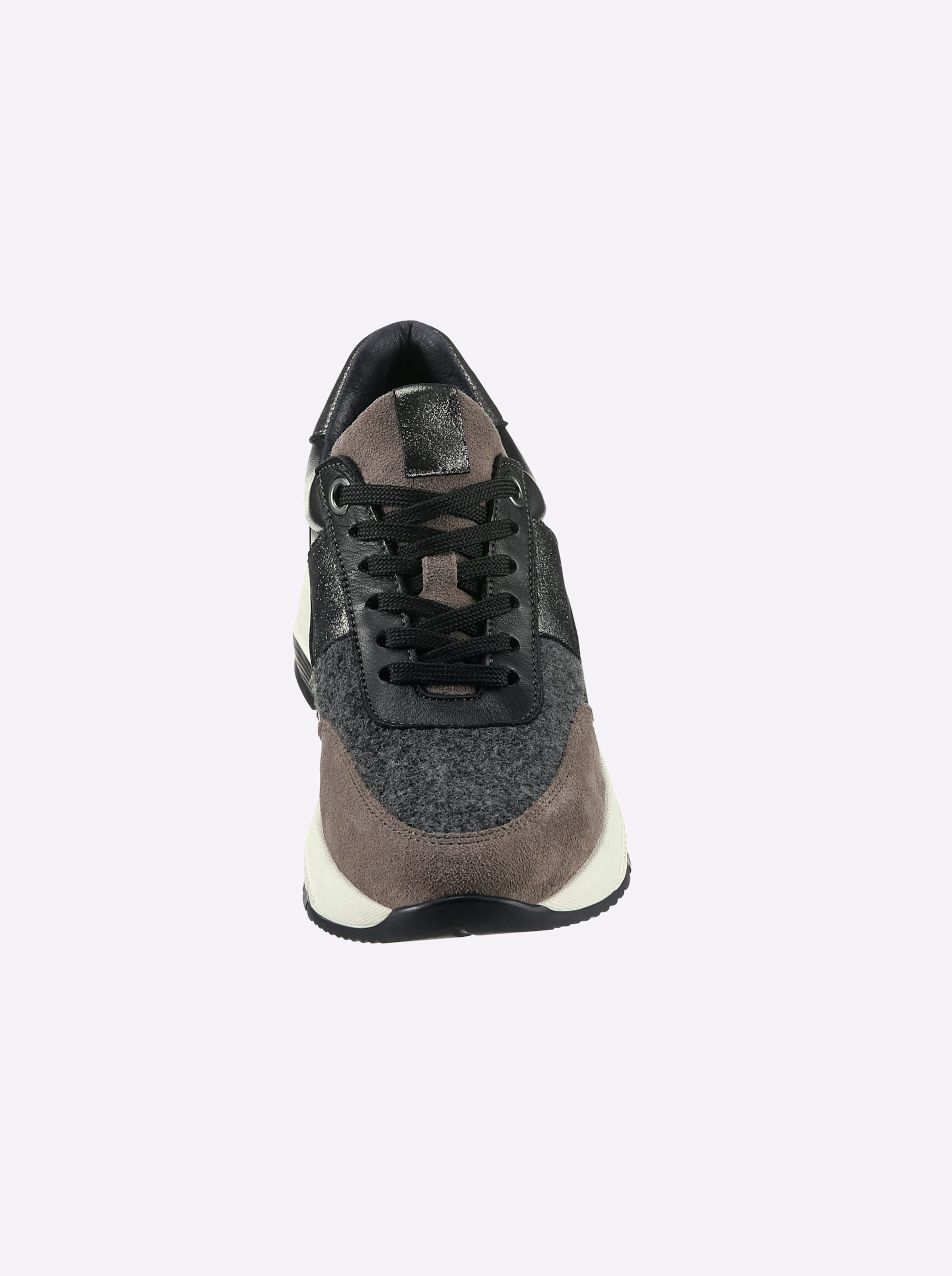 The Port günstig Kaufen-Sneaker in schwarz-grau-gemustert von heine. Sneaker in schwarz-grau-gemustert von heine <![CDATA[Sneaker Made in Portugal. Aus weichem Rindnappa- und Velourleder. Futter und Innensohle Synthetik.]]>. 