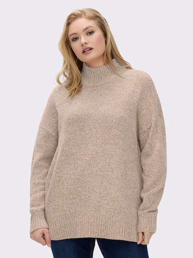 sheego Pullover - beige-meliert