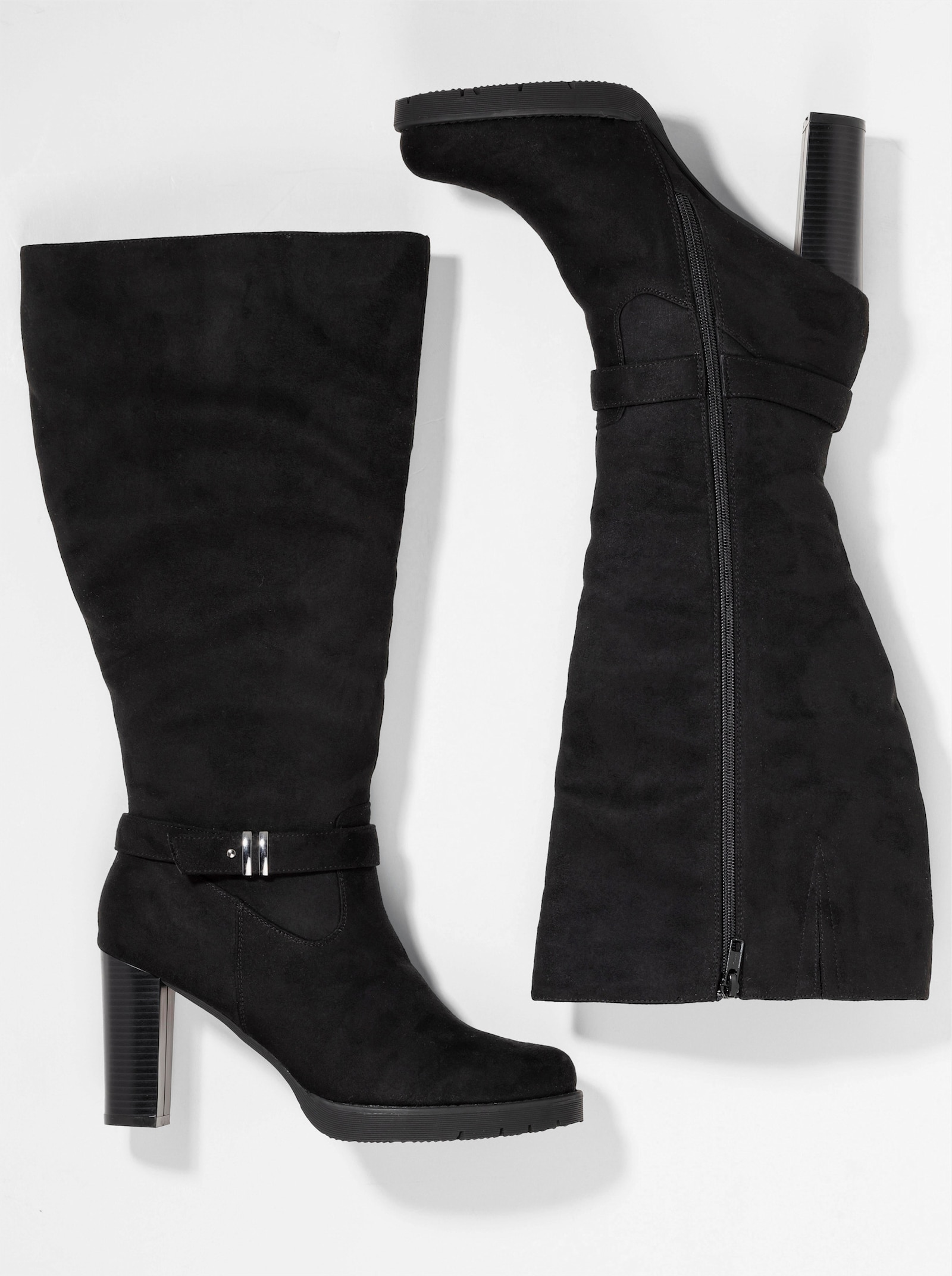 sheego Weitschaftstiefel mit hohem Absatz - schwarz