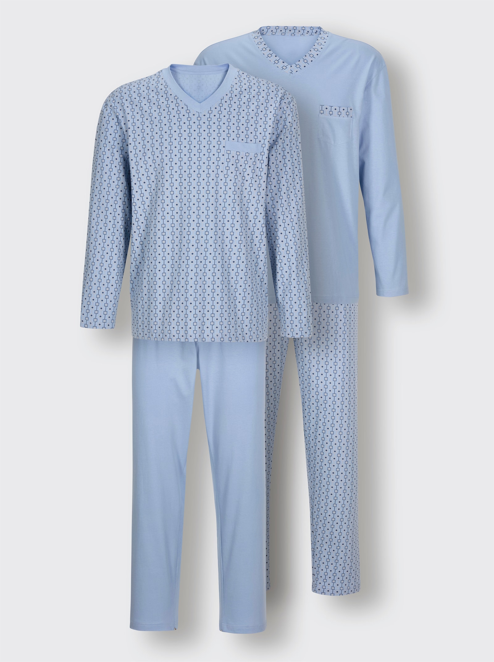 KINGsCLUB Pyjama in set van 2 - bleu gedessineerd