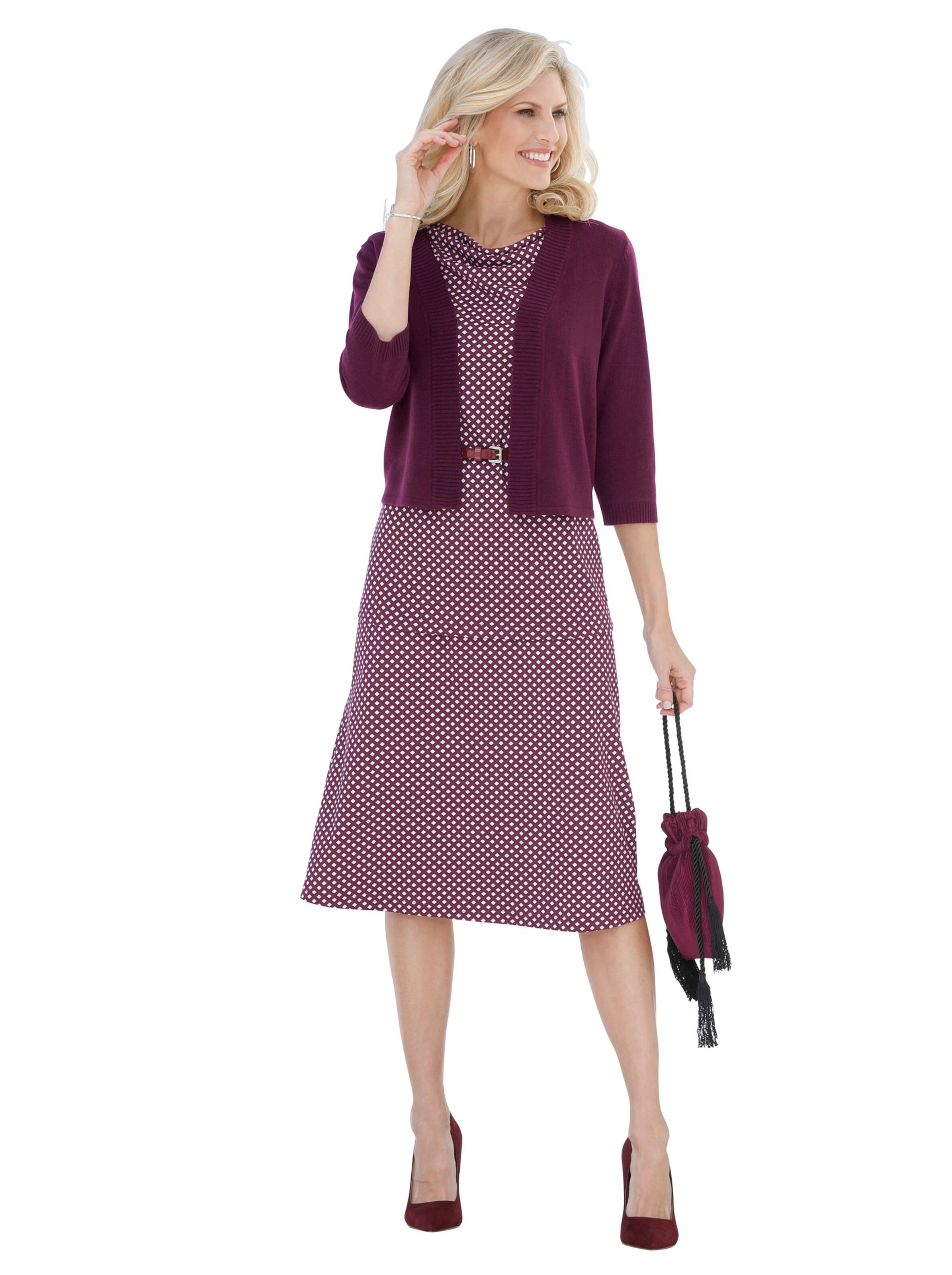 Strickjacke - bordeaux