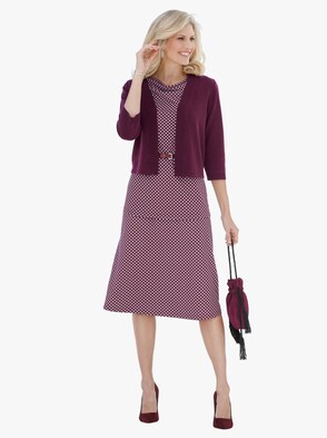 Strickjacke - bordeaux