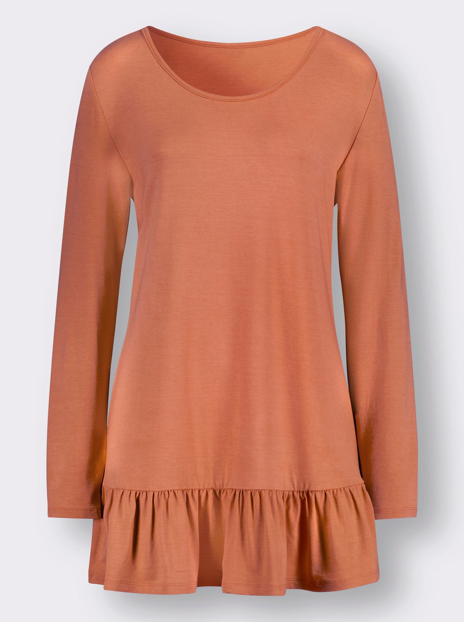 Dlouhé tričko - papájová