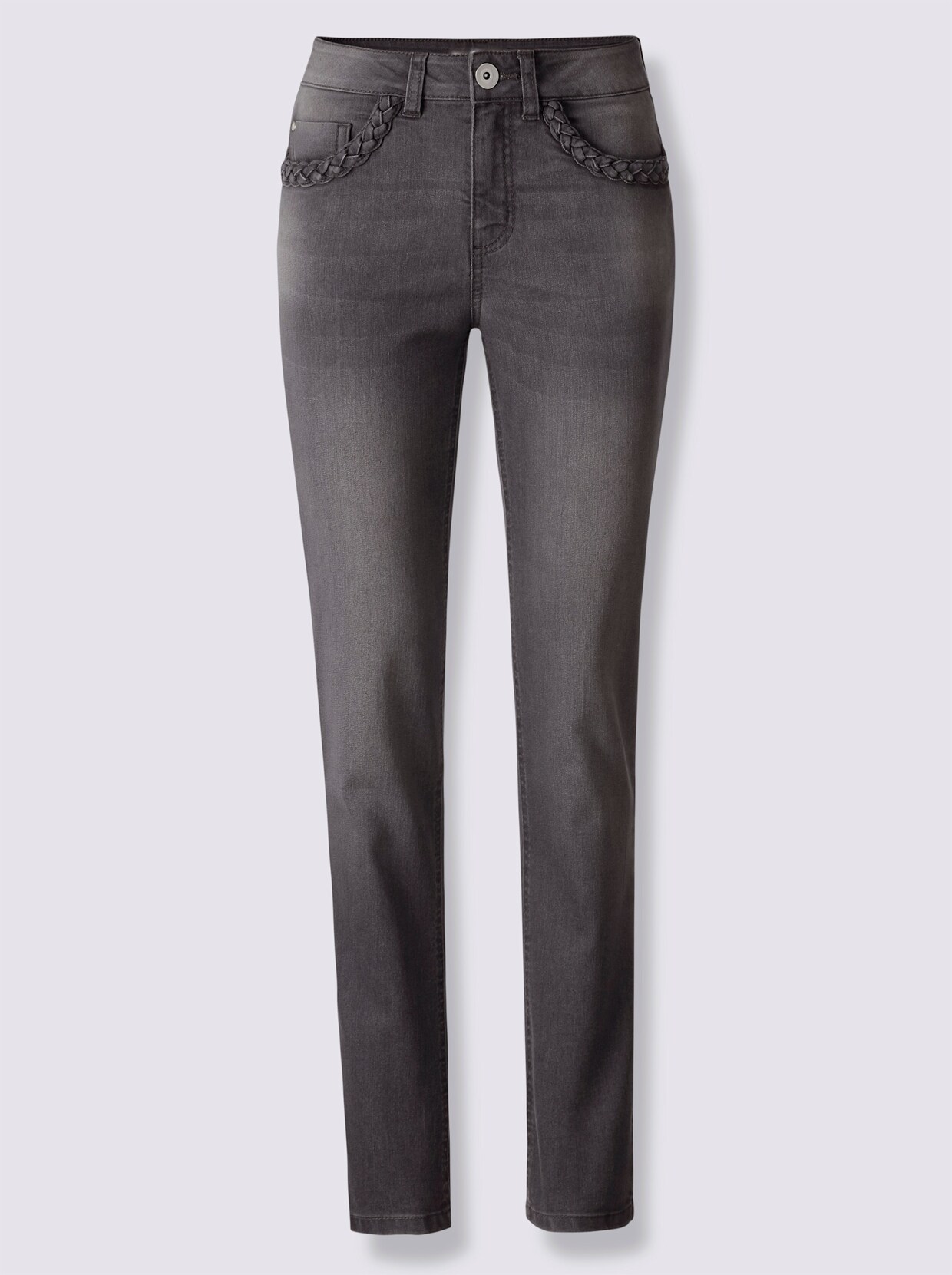 heine Push-up-Jeans - stone-grey-denim