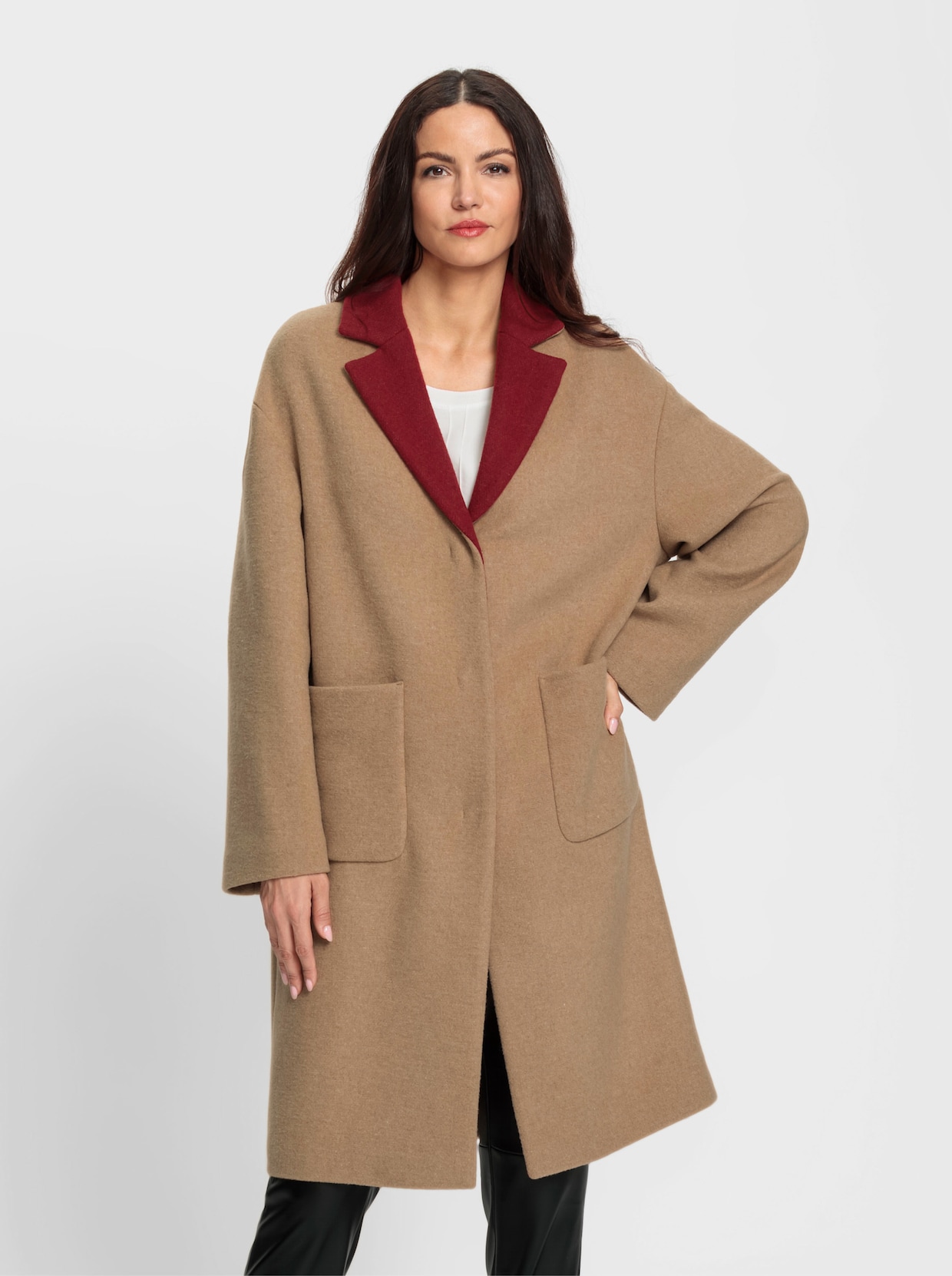 heine Manteau - chamois-cerise