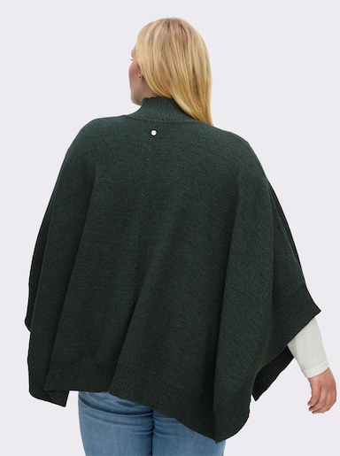 sheego Strickponcho - moos-meliert
