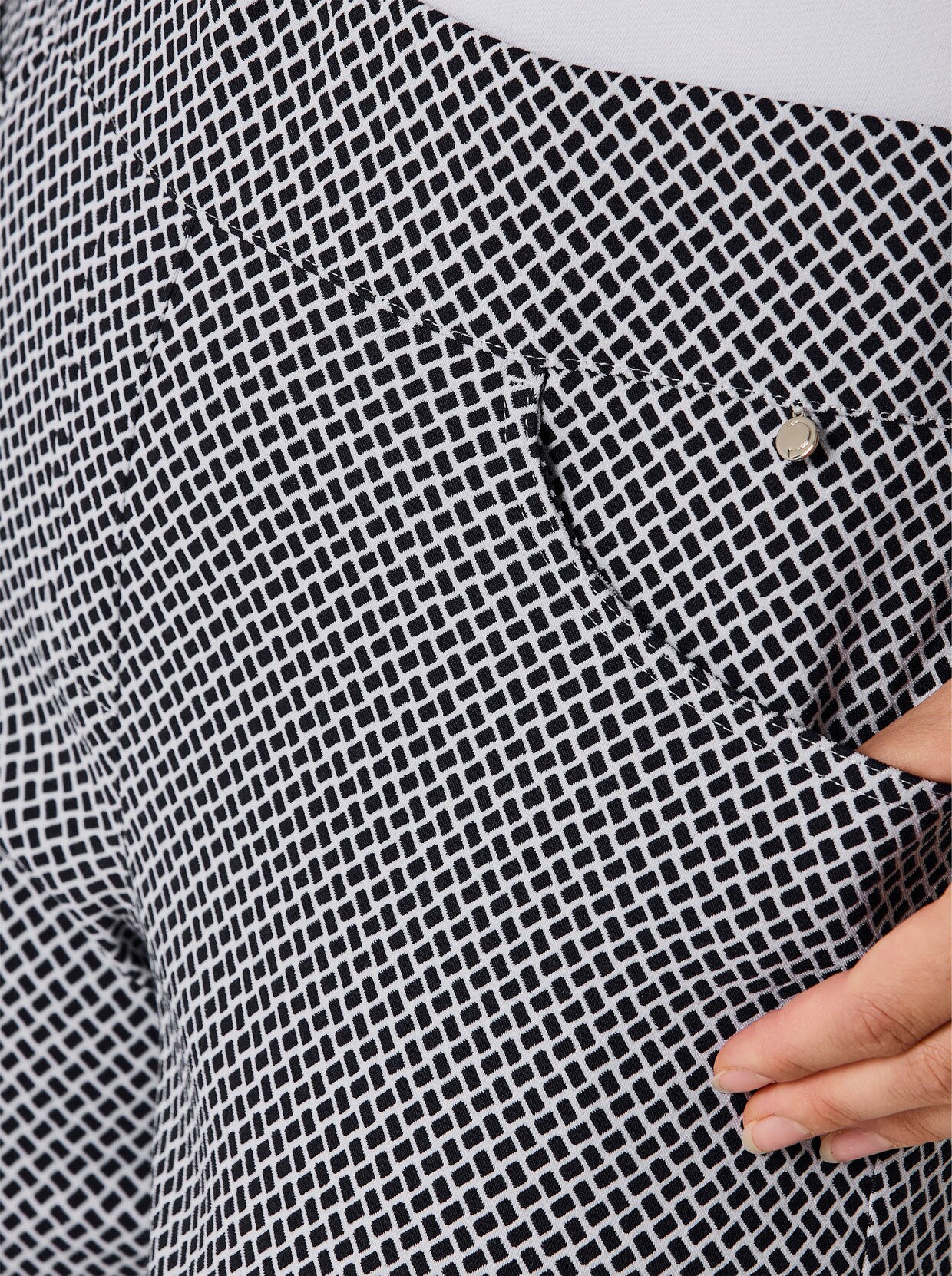 CREATION L PREMIUM Bengalinhose - marine-weiß-gemustert