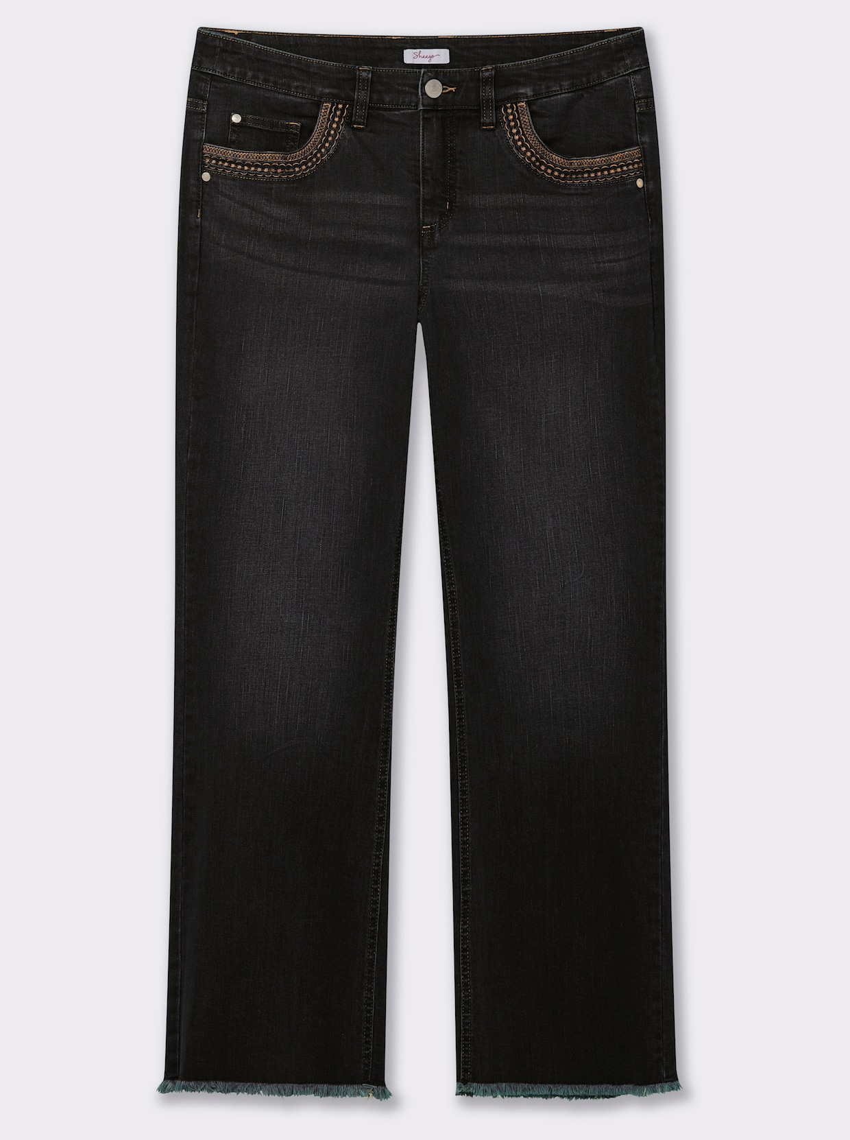 sheego Bootcut-Jeans - black denim