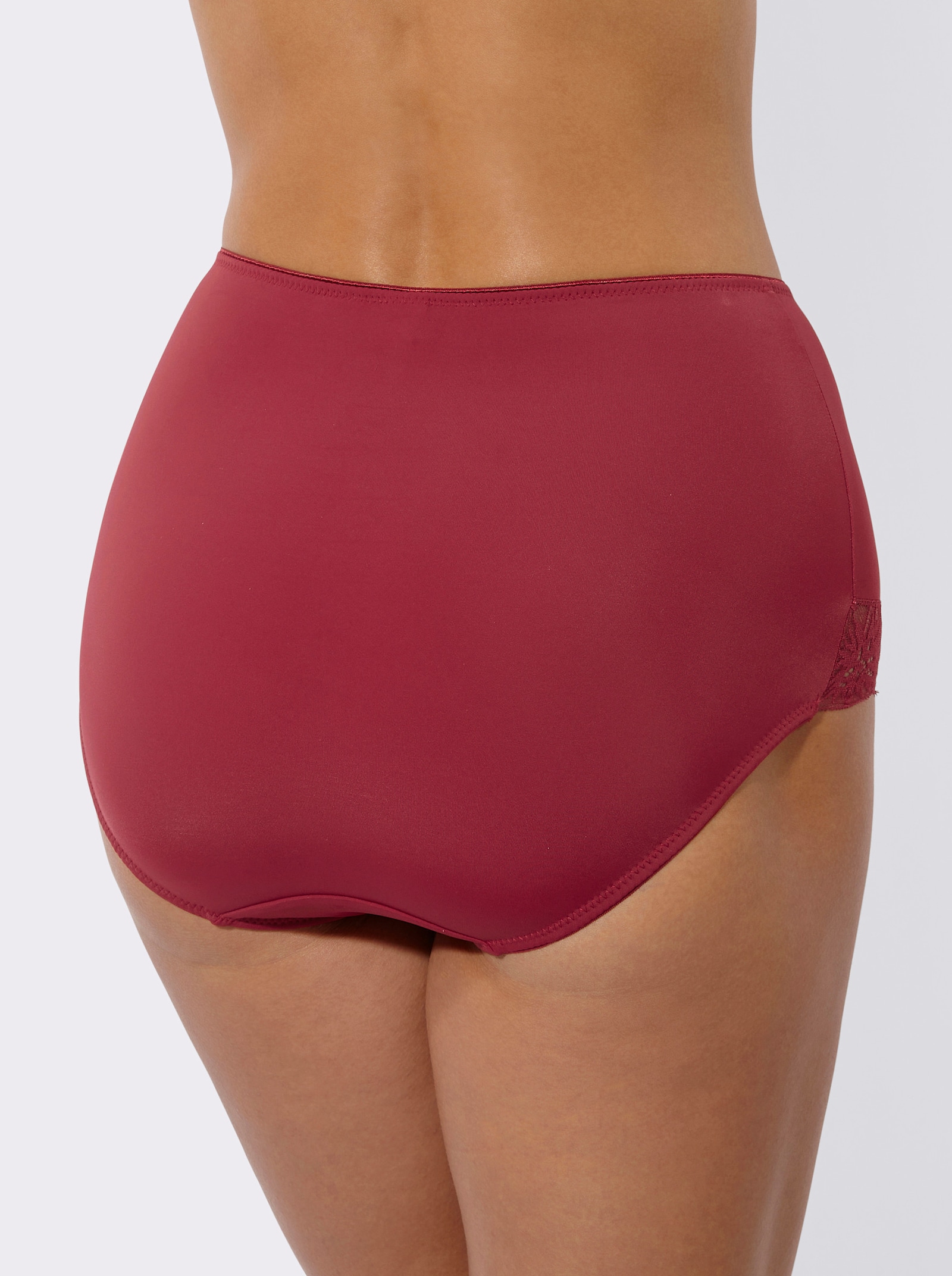 wäschepur Taillenslip mit seitlicher Spitze - 2x kirsche