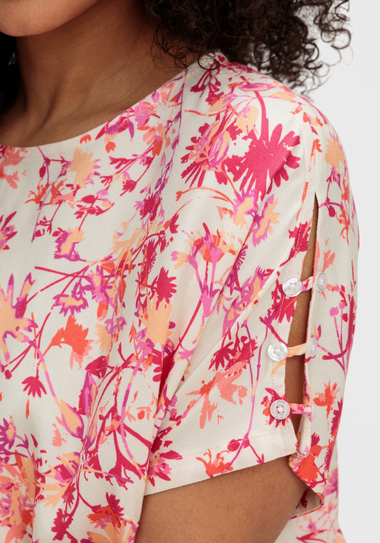 sheego Tuniek - champagne gedessineerd