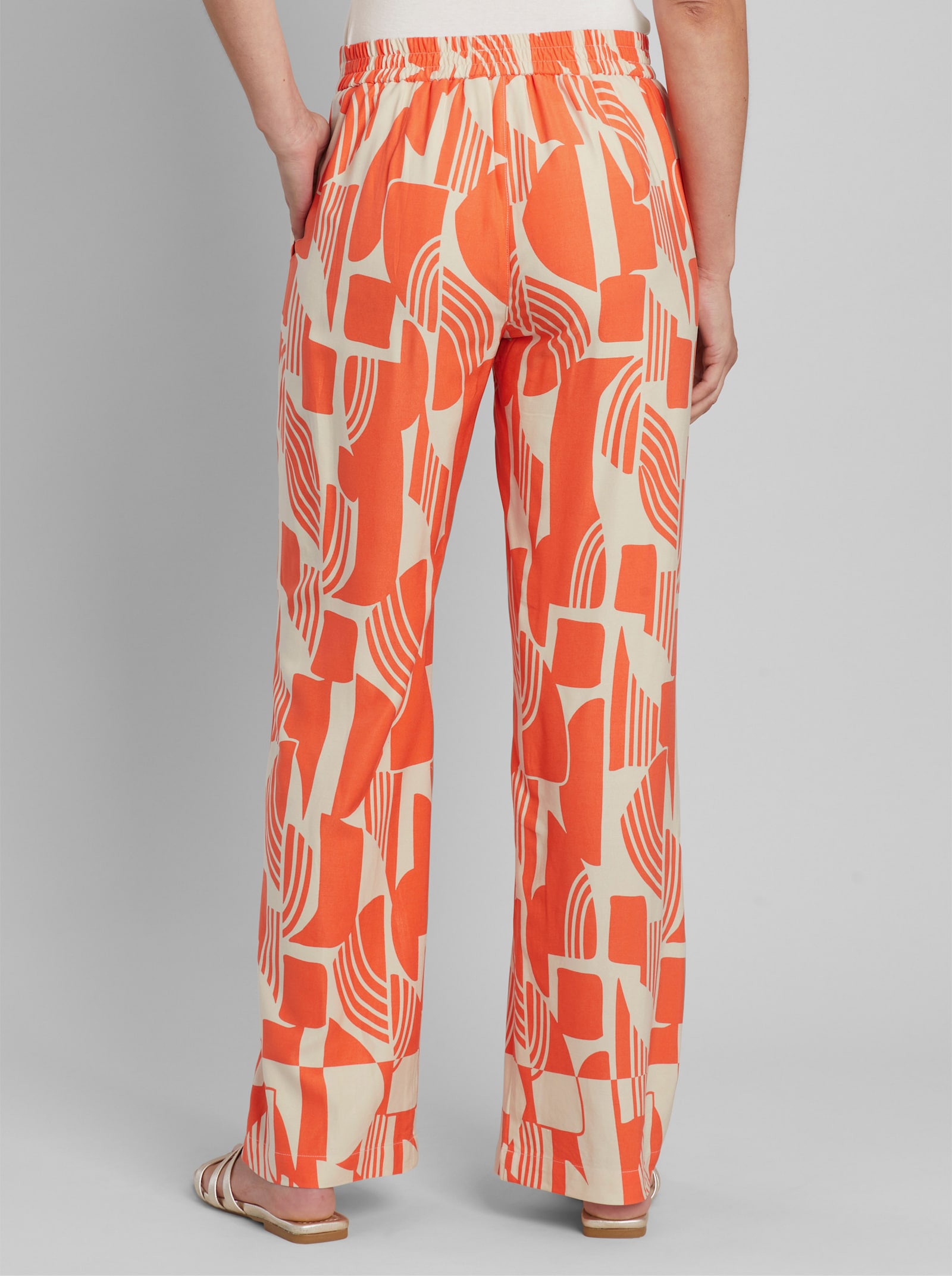 heine Schlupfhose mit Grafik-Dessin - orange-sand-bedruckt
