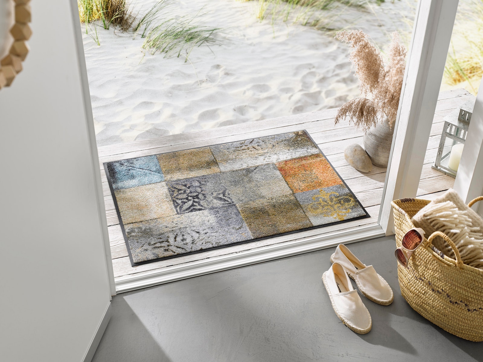 wash+dry by Kleen-Tex Fußmatte - taupe-grau