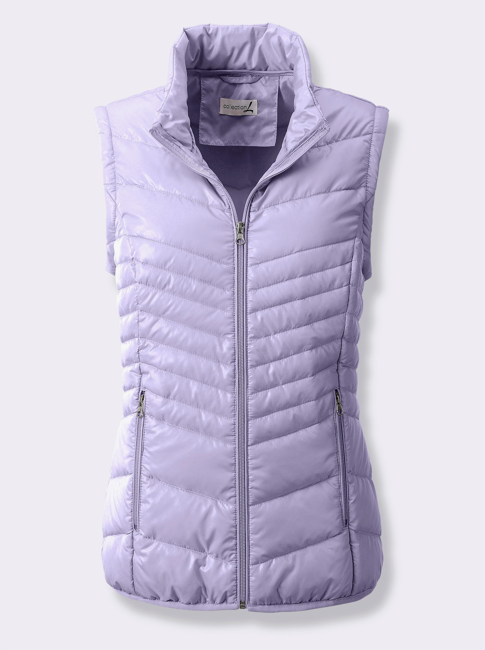 Steppjacke mit abzippbaren Ärmeln - flieder