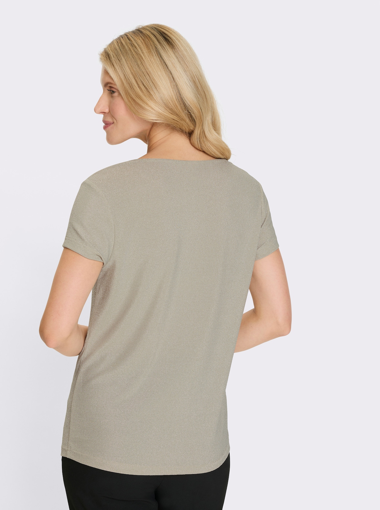 Wasserfallshirt - sand-silberfarben