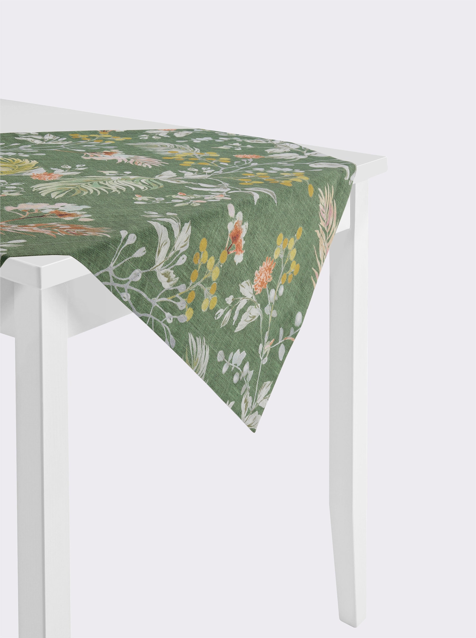 Tischdecke - eucalyptus-beige-bedruckt