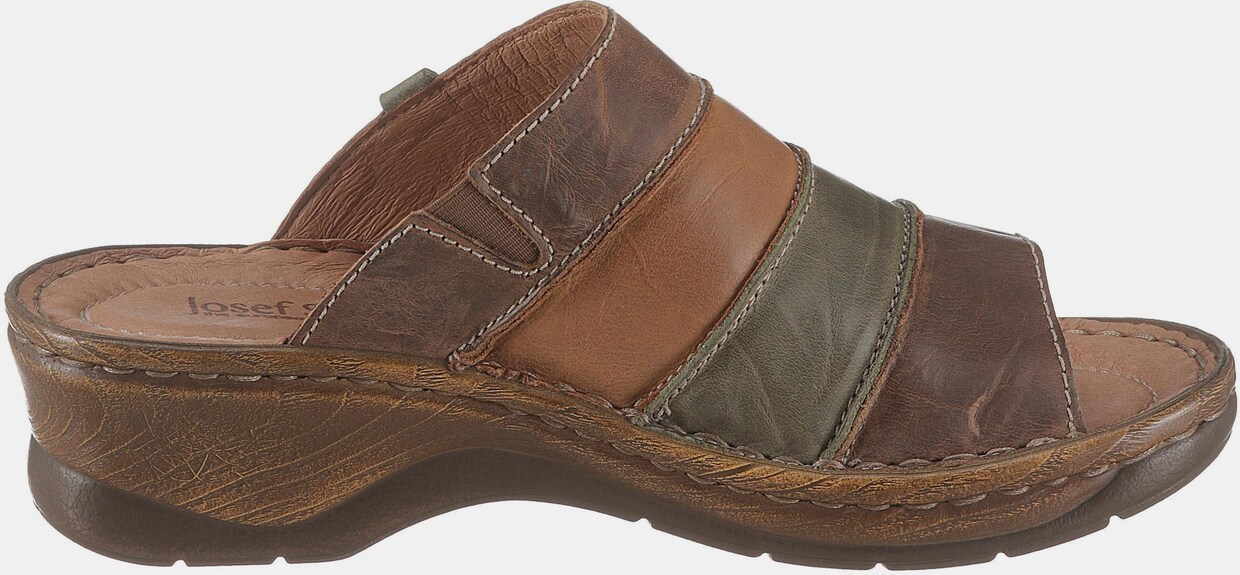 Josef Seibel Pantolette - cognac-khaki