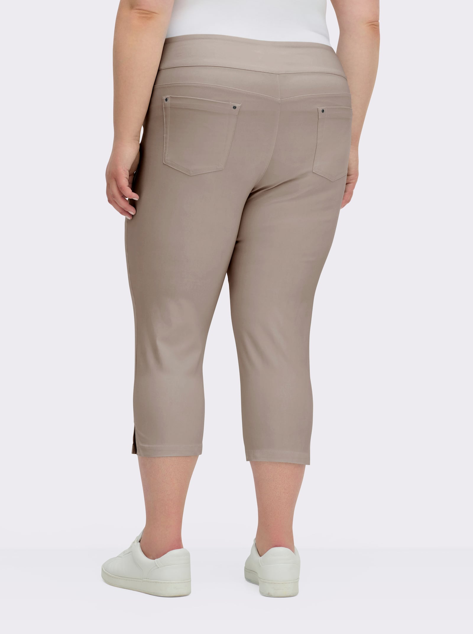 Stretch-Hose in Wadenlänge - stein