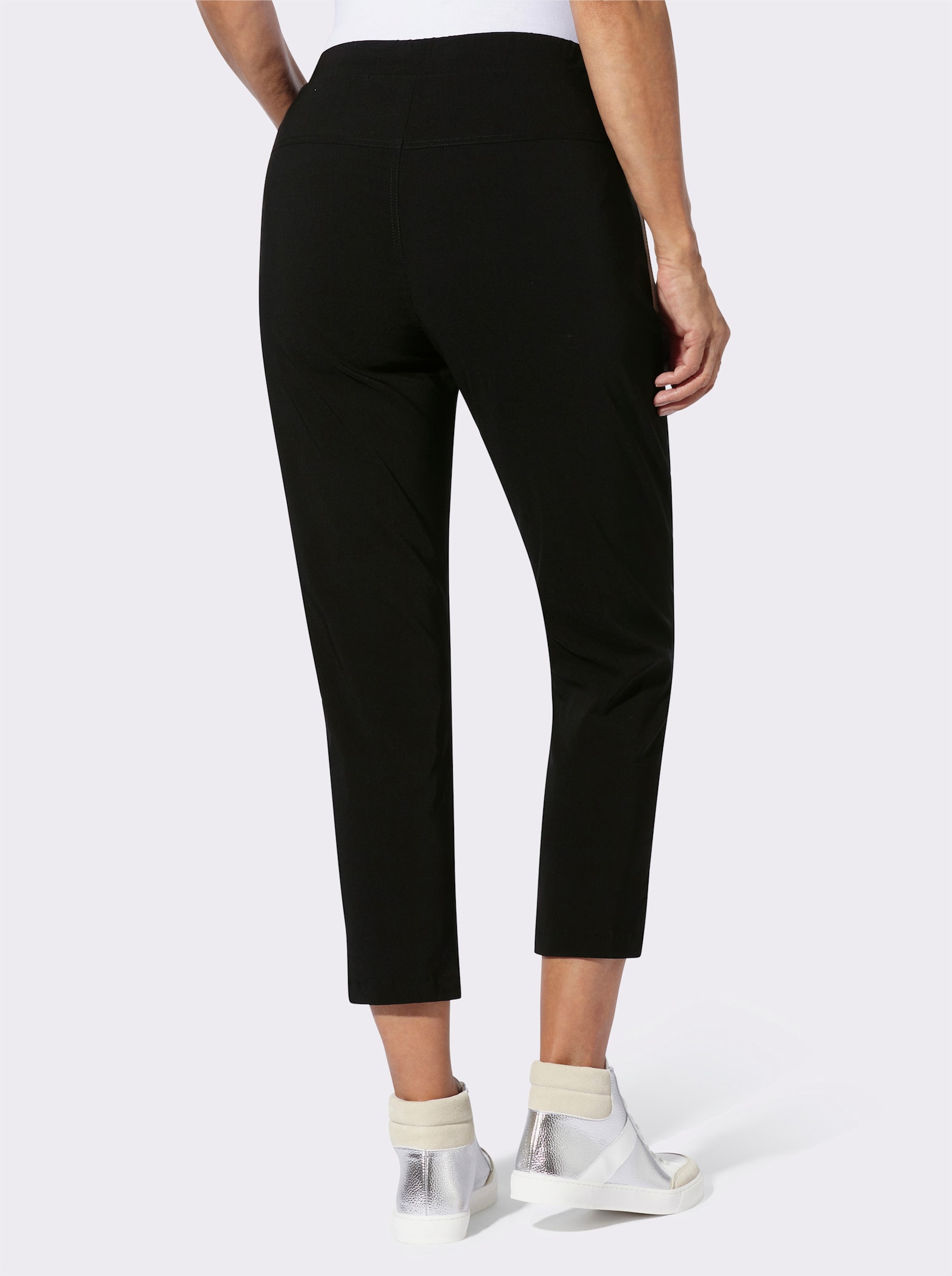 Hose in 7/8-Länge - schwarz-weiß-bedruckt