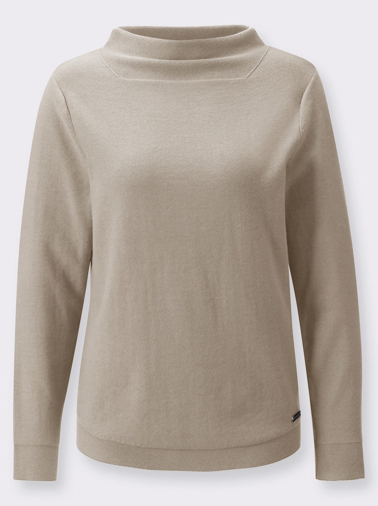 Langarm-Pullover - sesam