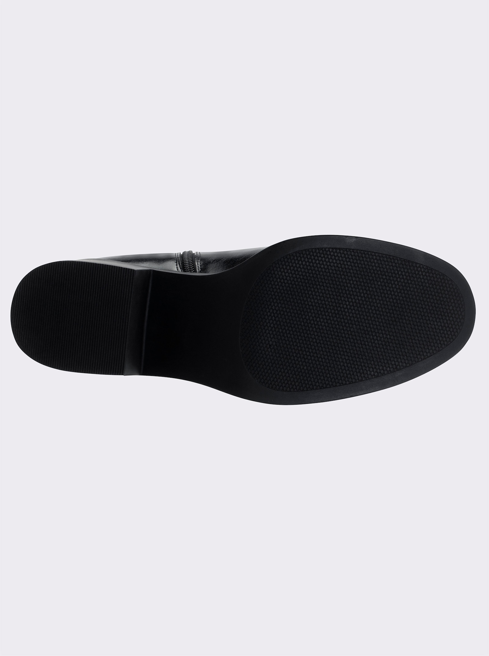 Weitschaftstiefel mit dezentem Glanz - schwarz