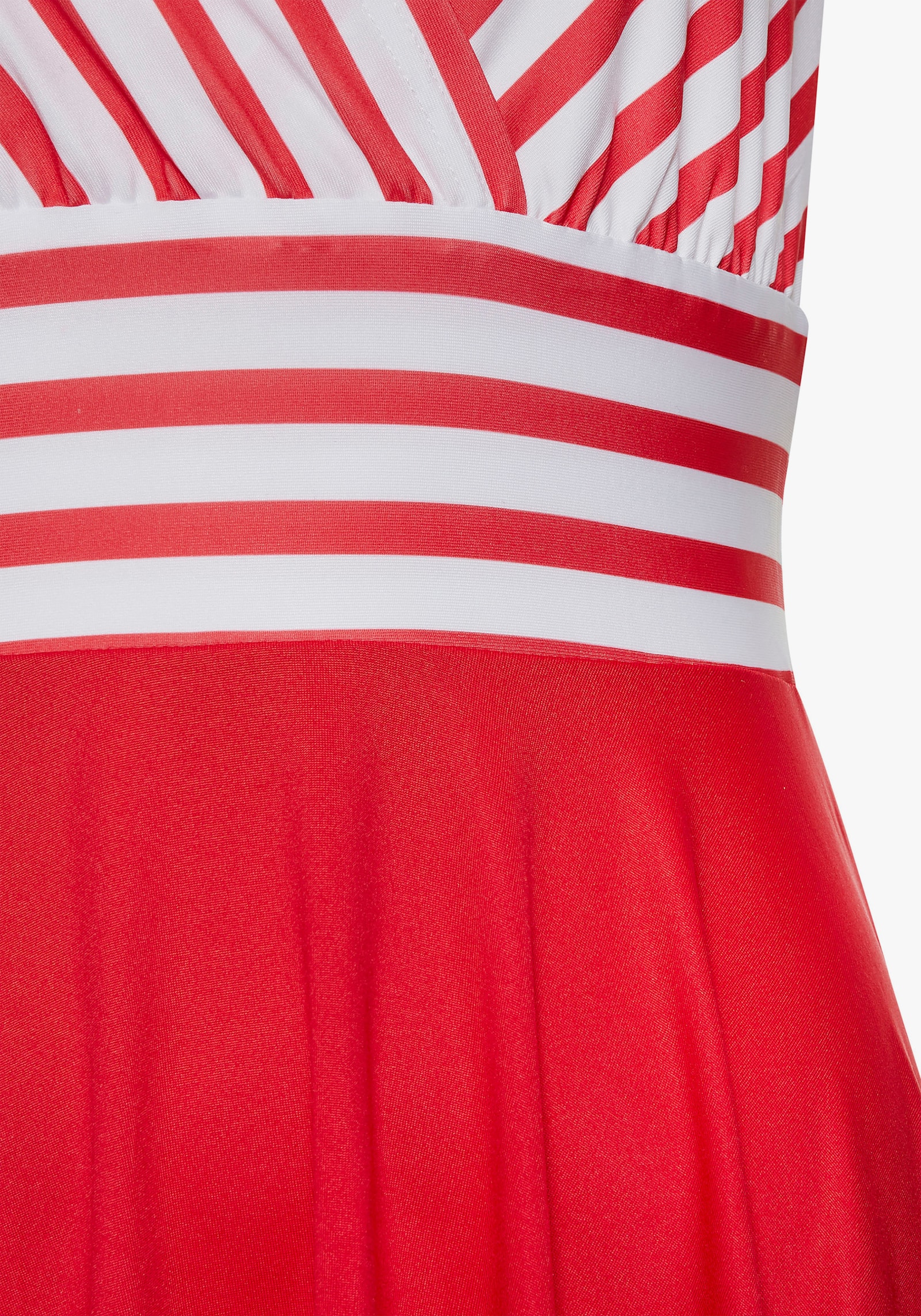 LASCANA Sommerkleid - weiss-rot gestreift