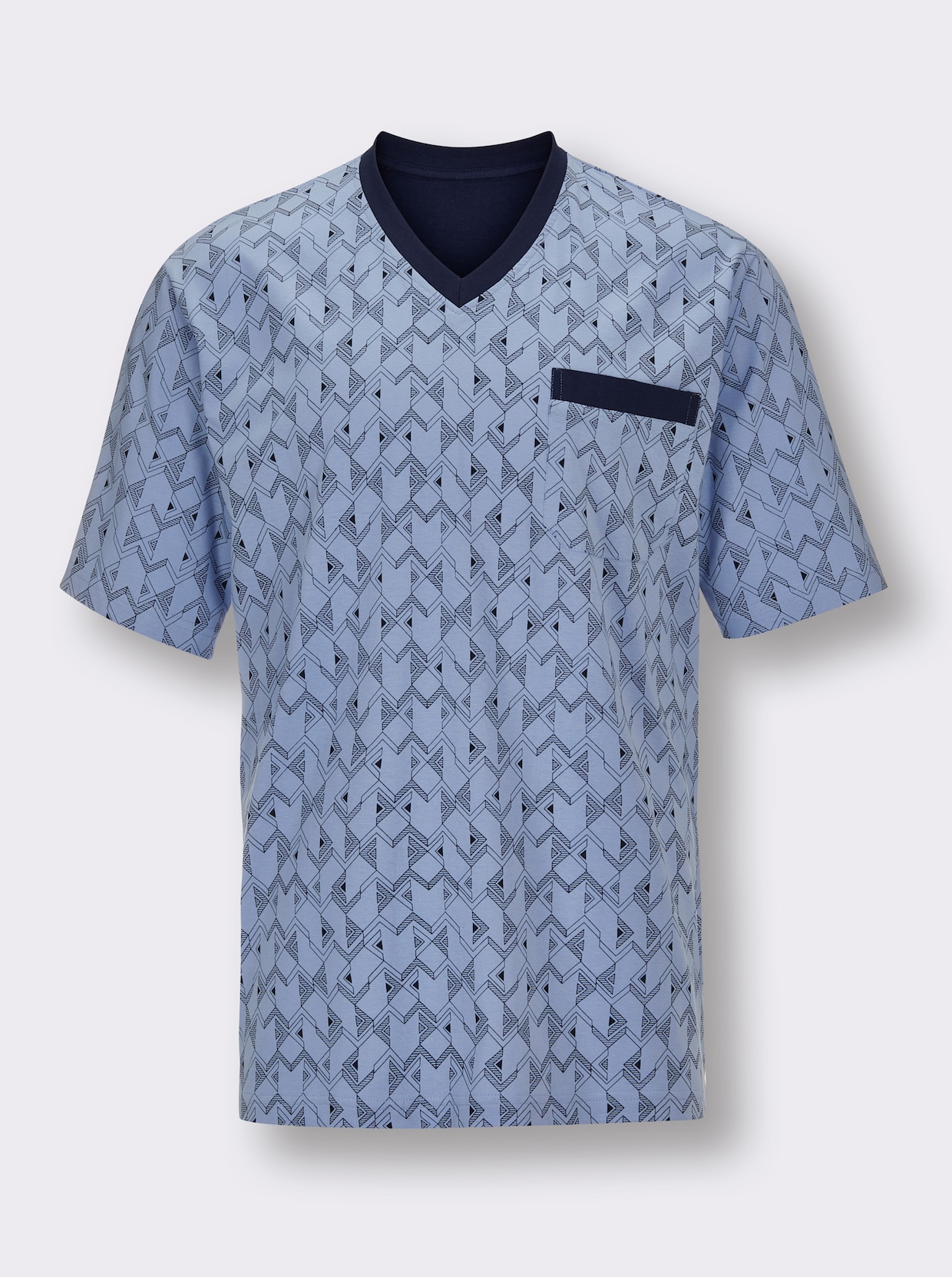 Comte shortama - bleu/marine bedrukt