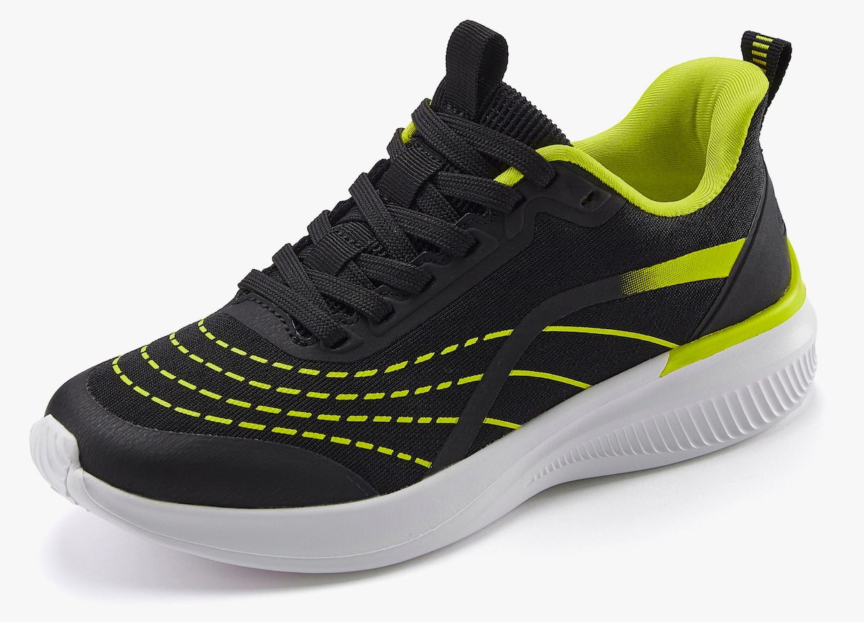 LASCANA Sneaker - zwart/lime