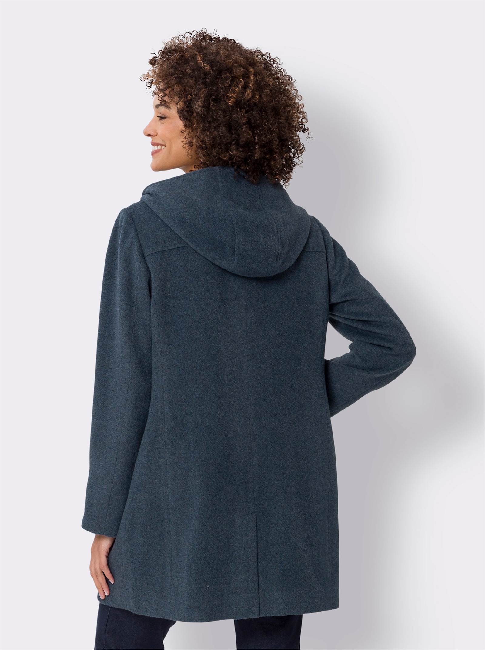 Jacke mit Knebelknöpfen - taubenblau