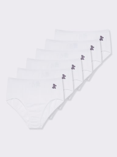 wäschepur Slip mit Schmetterlings-Motiv - weiß