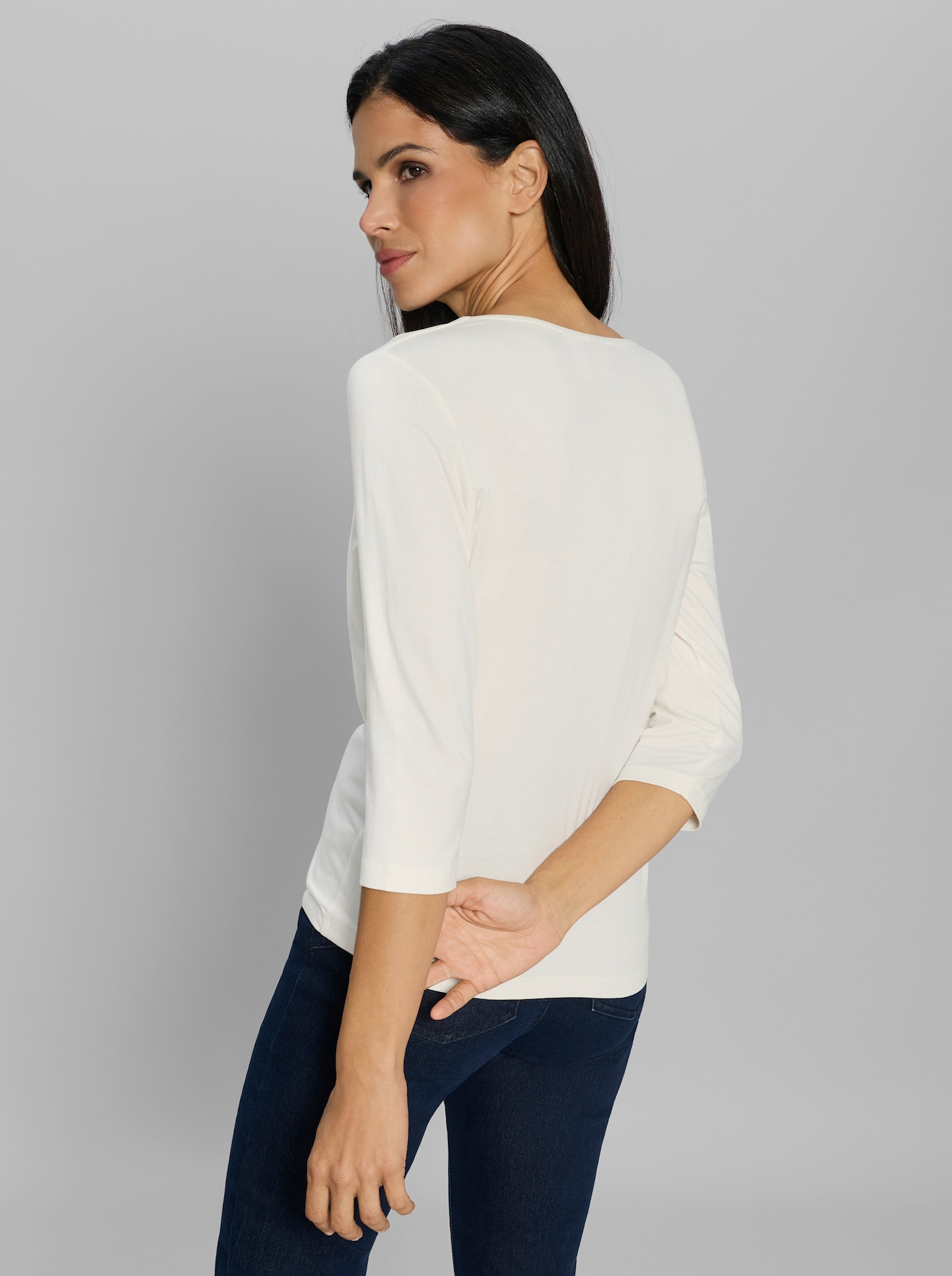 heine 3/4-Arm-Shirt aus Viskose-Stretch - champagner