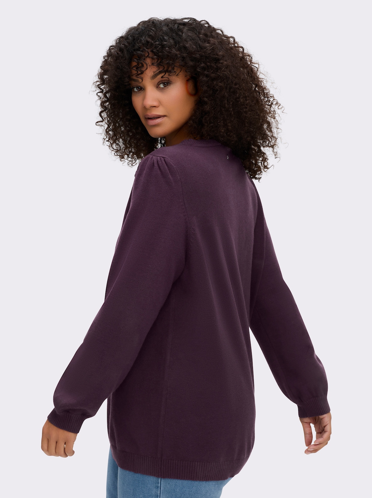 sheego Pullover - aubergine
