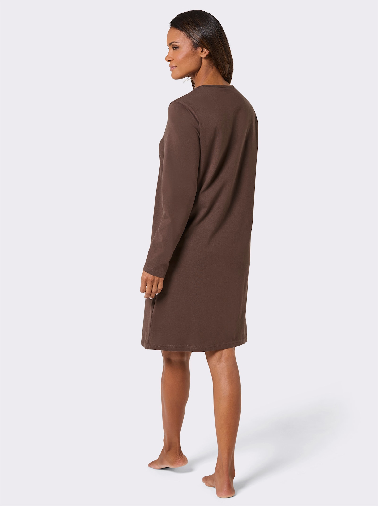 Comtessa Chemise de nuit - chocolat-écru imprimé