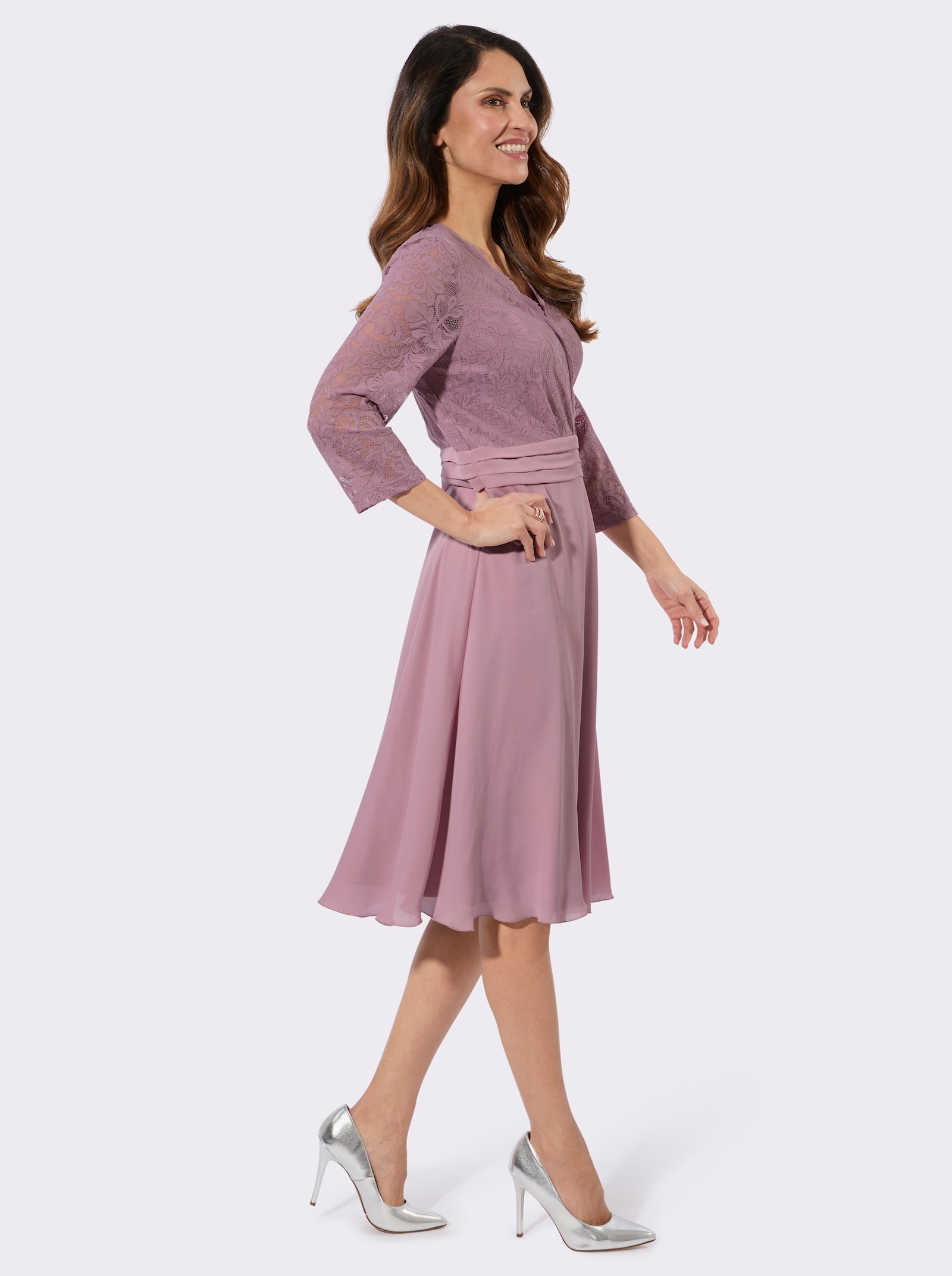 Spitzenkleid - mauve