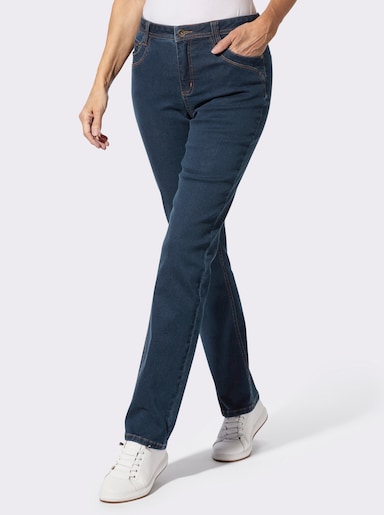 5-Pocket-Jeans in gerade Schnittführung - blue-stone-washed