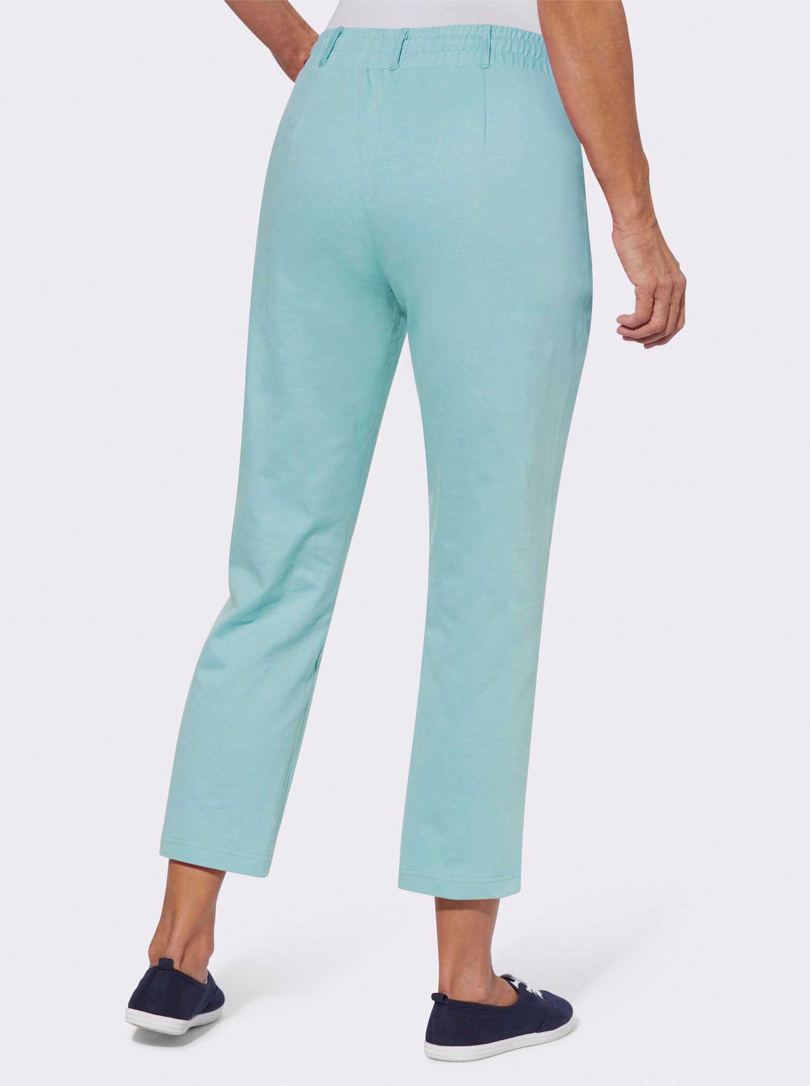 Jerseybroek van sweatstof - mint