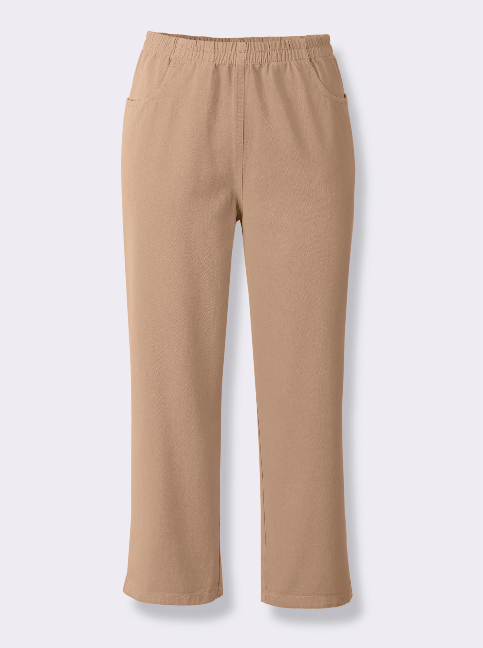 Caprihose aus reiner Baumwolle - beige